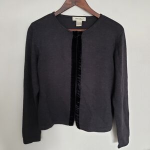 Eddie Bauer Merino Wool Open Front Cardigan